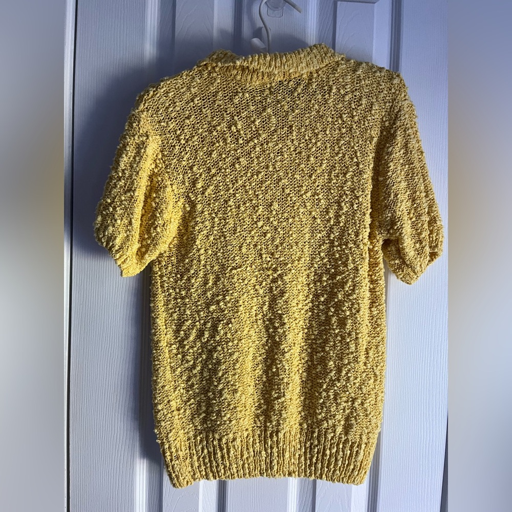 Vintage boucle collared textured silk blend sweater women’s size medium - Picture 8 of 9